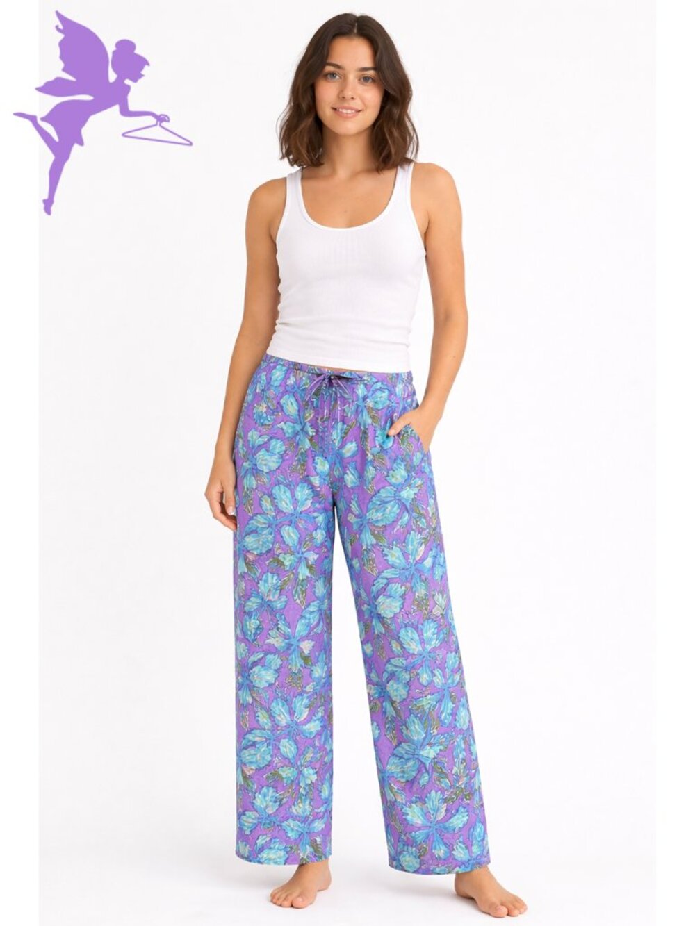 SAM HILU'S CLASSIC Block Print Hawaiian Lounge Pants